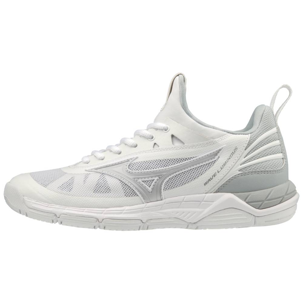 Womens Mizuno Wave Luminous Volleyball Shoes White/Silver Philippines (QBSVCP281)